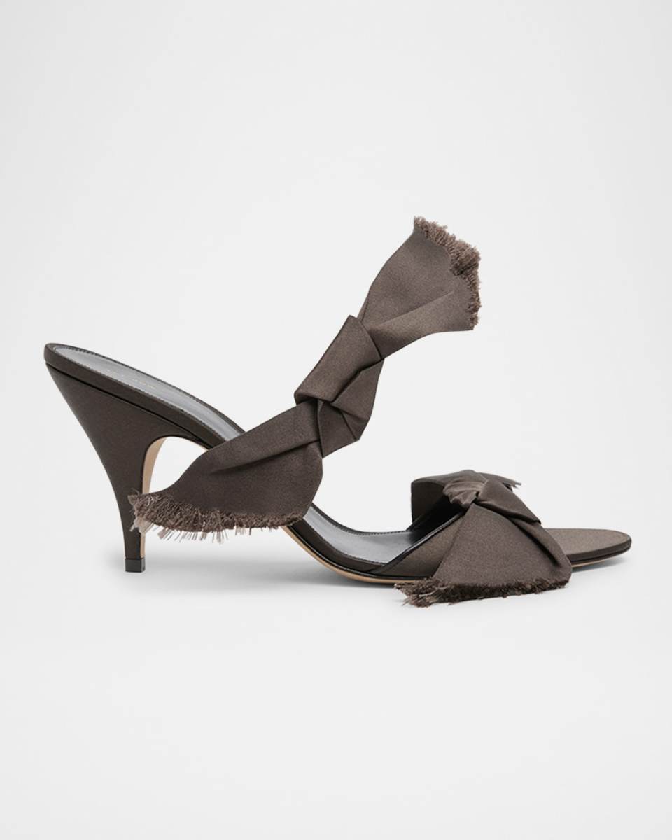 Vika Silk Knot Slide Sandals